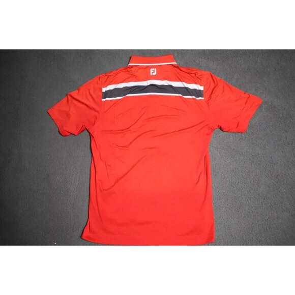 FootJoy Golf Polo Shirt Mens L Red Activewear Sport Outdoor Logo Embroidered - Picture 4 of 8
